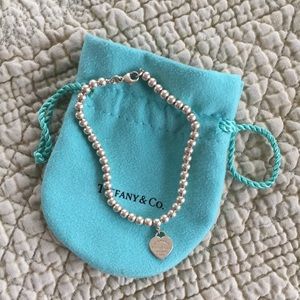 Silver heart Tiffany bracelet